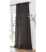 Плътна жакардова завеса серия "HAVANNA" цвят кафяво-златисто, с пришита универсална ширит лента за окачване на релса или тръбен корниз, размер 245x135см. код-2023340